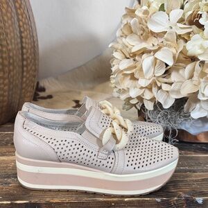 Dolce Vita Blush Platform Slip-On with Chain Link Accent